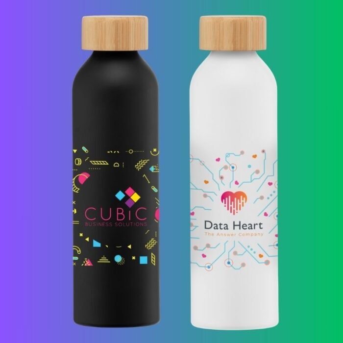 Aluminum bottle Eden with bamboo lid - Image 1