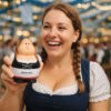 Anti Stress Figur Berta die Bayerin als originelles Werbegeschenk für die Wiesn