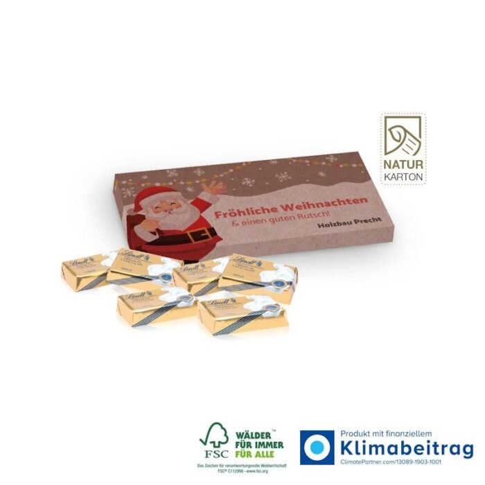 Bedruckbare Präsentbox mit Schokolade Täfelchen von Lindt