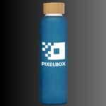 Borosilicate glass bottle Lucerne with bamboo lid