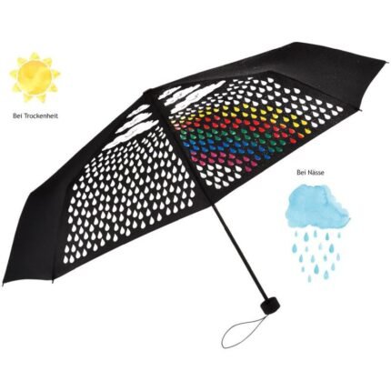 Colormagic Taschenschirm der seine Farbe bei Regen verändert