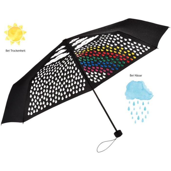 Colormagic Taschenschirm der seine Farbe bei Regen verändert