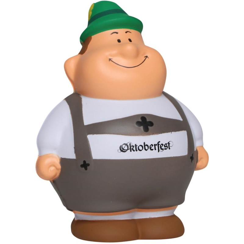 Die Anti-Stress Figur Bert der Bayer mit Tracht ist ein idealer witziger Werbeartikel