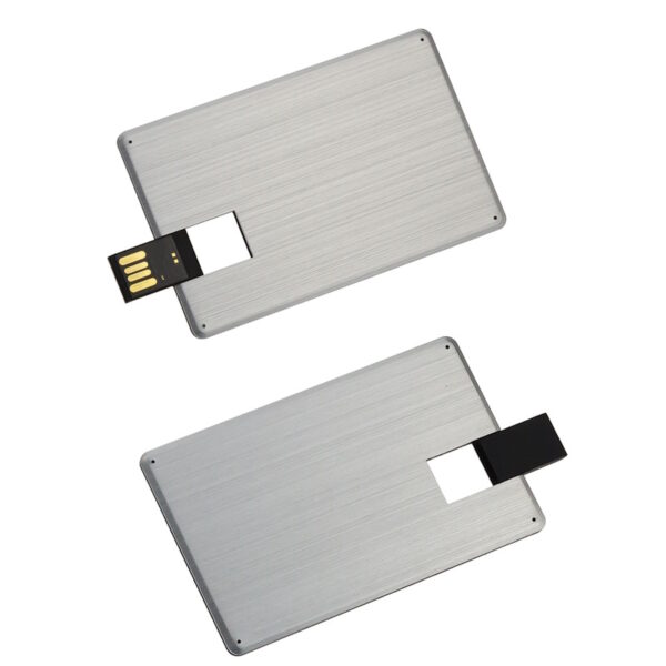 Diese USB-Scheckkarte aus Aluminium verbindet Technik mit Design