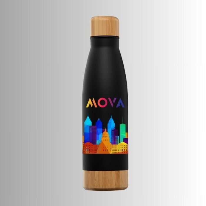 Doppelwandige Bamboo Edelstahlflasche Ibiza – Bild 2