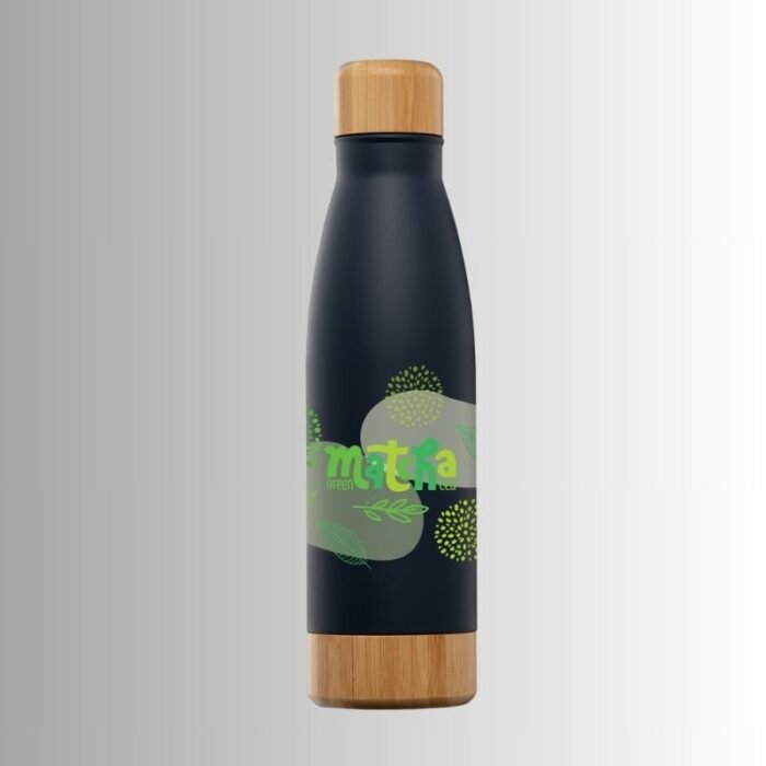 Doppelwandige Bamboo Edelstahlflasche Ibiza – Bild 3