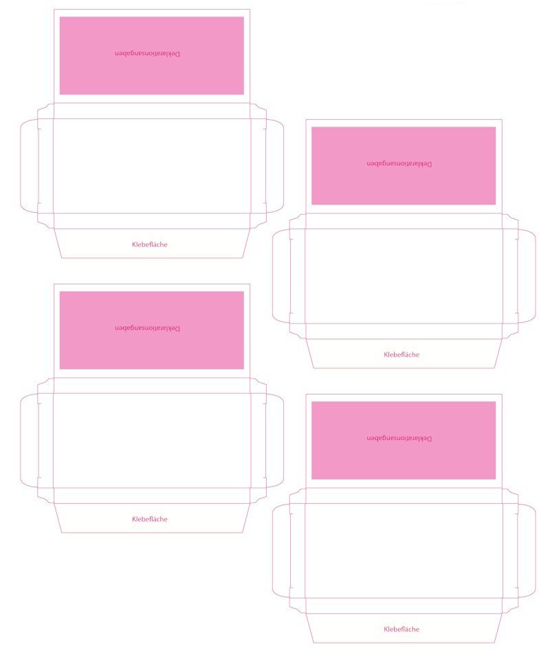 Druckflächen zu Bedruckbare Präsentbox mit Schokolade