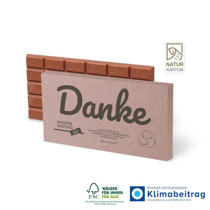 inmal im Jahr danke sagen durch diese bedruckbare Lindt Schokoladentafel