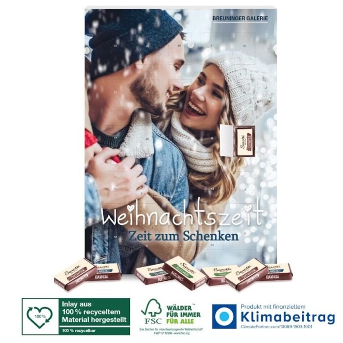 Individuell bedruckbarer Wand-Adventskalender für Kunden und Mitarbeiter