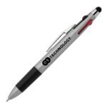 Metallic-Multi-Tinten-Kugelschreiber-in-Silber-ideal-fuer-Werbegeschenke-auf-Messen
