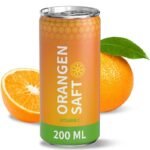 Orangensaft in Slimline-Dosen