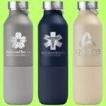 Recycled stainless steel bottle Freya Duo with cup