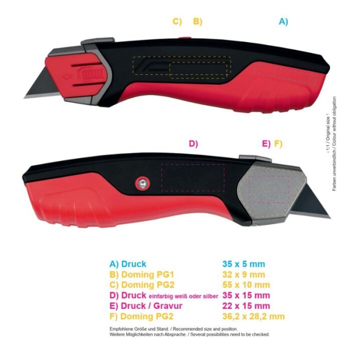 Bedruckbares Sicherheitsmesser - Cutter Protect Cut HP – Bild 3