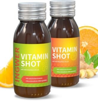 Vitamin Shots in Orange oder Orange Ingwer Ein Schluck – Volle Wirkung