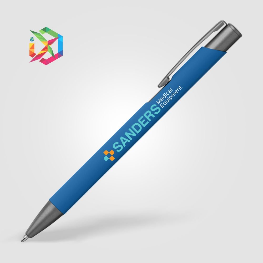 Werbekugelschreiber mit gummierter Soft-touch-Oberfläche Werbekugelschreiber mit gummierter Soft-touch-Oberfläche