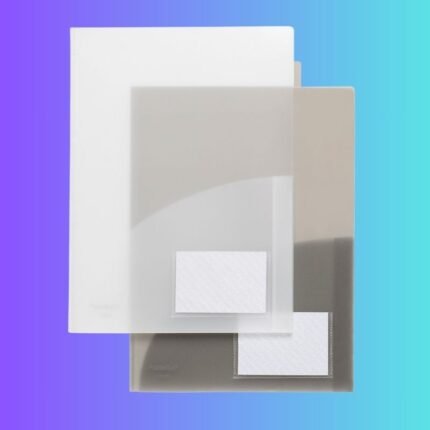 Transparente A4-Mappe mit runden Taschen