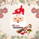 Weihnachtliche Santa Werbekarte mit Duplo
