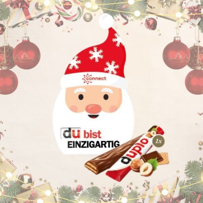 Weihnachtliche Santa Werbekarte mit Duplo