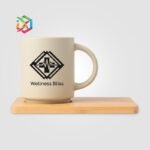 Keramiktasse & Bambusbrett-Set Café Duo