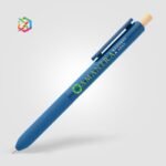 Blauer Kugelschreiber mit Logodruck