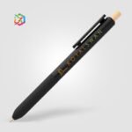 Schwarzer nachhaltiger Werbekugelschreiber