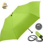 Hellgrüner Mini Regenschirm bedrucken