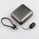 Powerbank mit Logo und integriertem USB-C-Kabel