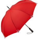 Roter Regenschirm mit Logo bedrucken - LED - Reflektierende Details