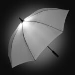 Weißer Regenschirm vollflächig bedrucken
