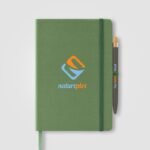 Grünes Terra Hardcover-Notizbuch mit Reborn Kugelschreiber